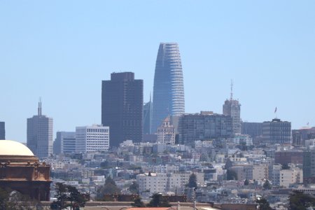 San Francisco from Crissy Field Beach next to the Golden Gate Bridge