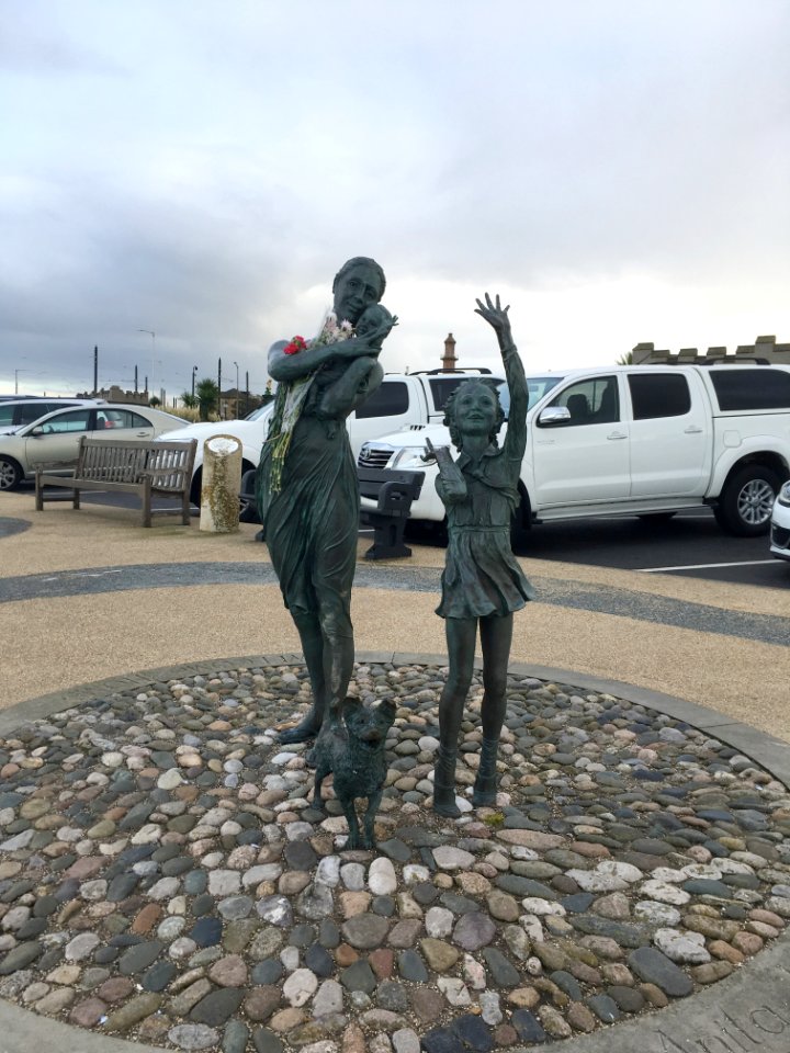 Statue on Fleetwood seafront near North Euston Hotel