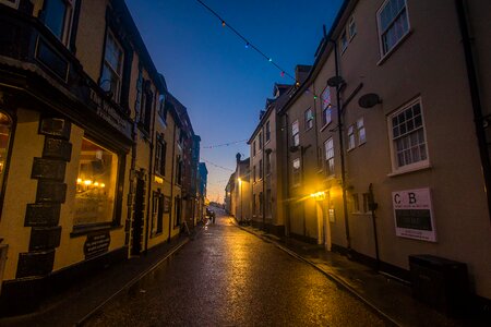 In the evening city england photo