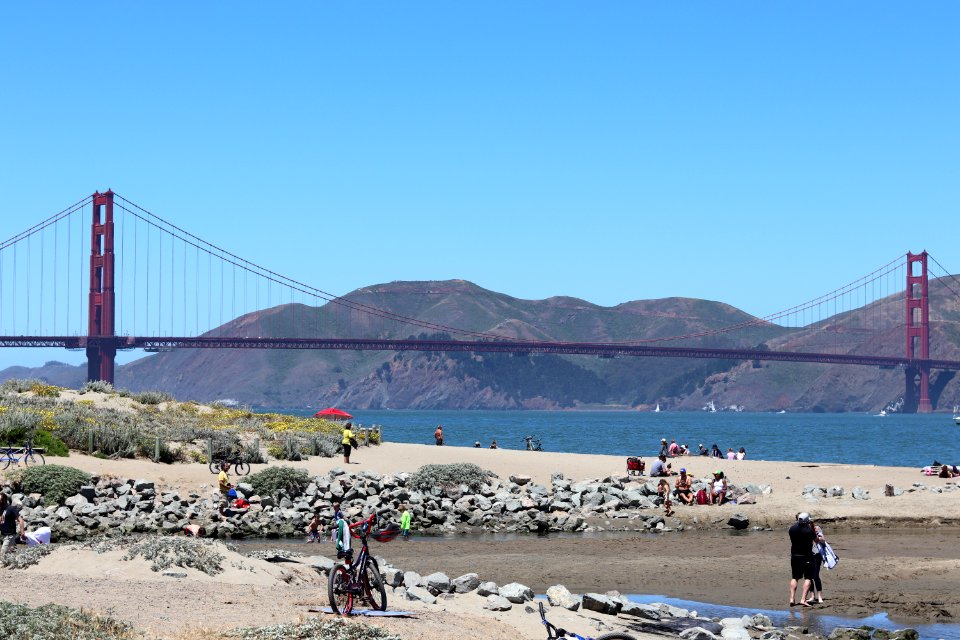 Golden Gate Bridge from Crissy Field Beach