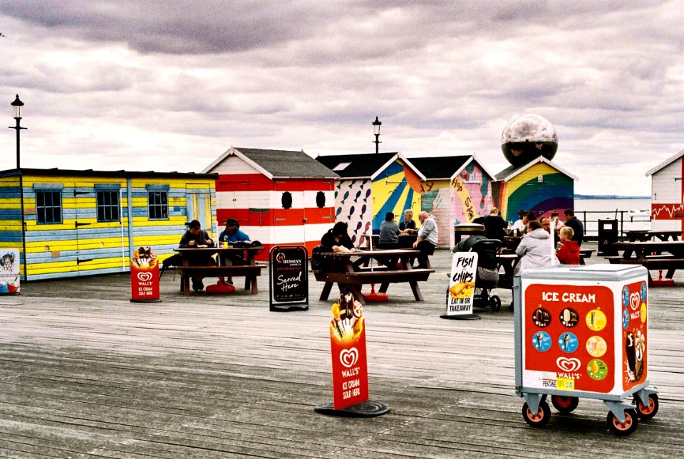 Kiosks on Southend pier photo