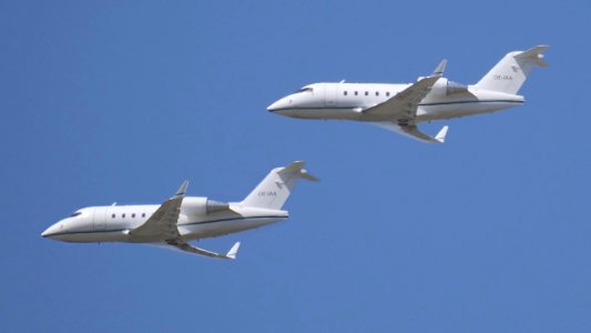 Bombardier CL-600-2B16 Challenger OE-IAA Europ Star Aircraft from Moscow