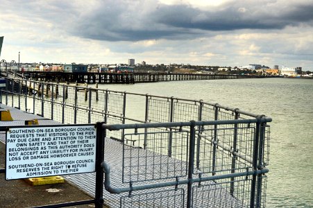 Southend pier and shore photo
