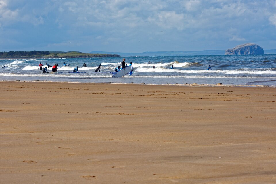 Waves beach sand photo