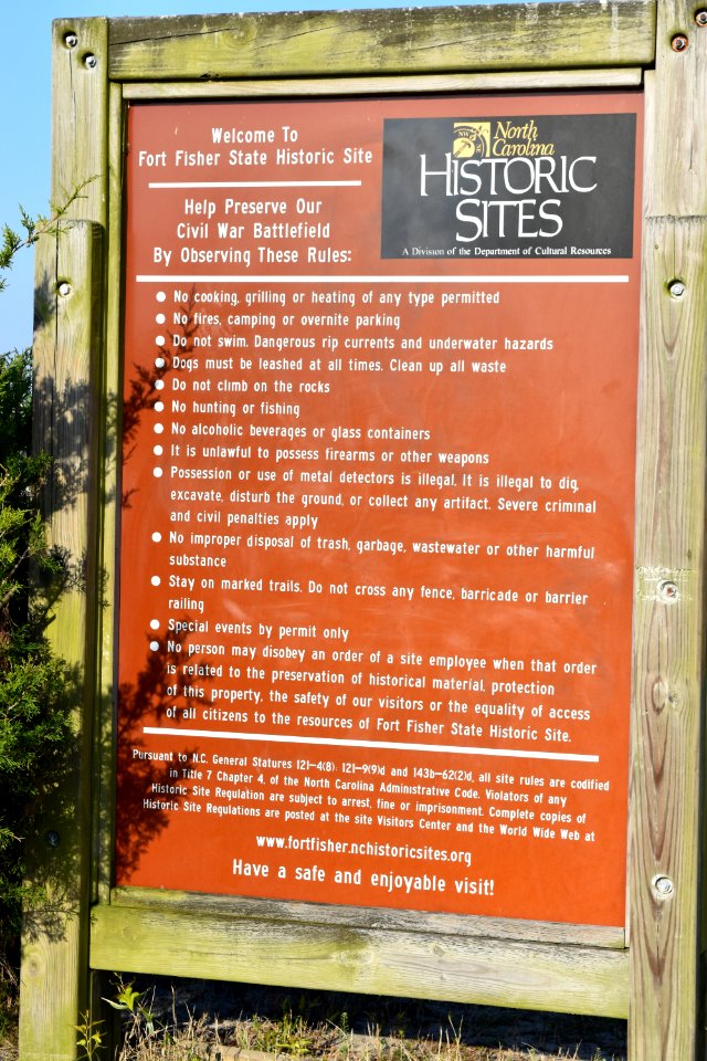 sign The Rocks at Fort Fisher ncwetlands AM (3)