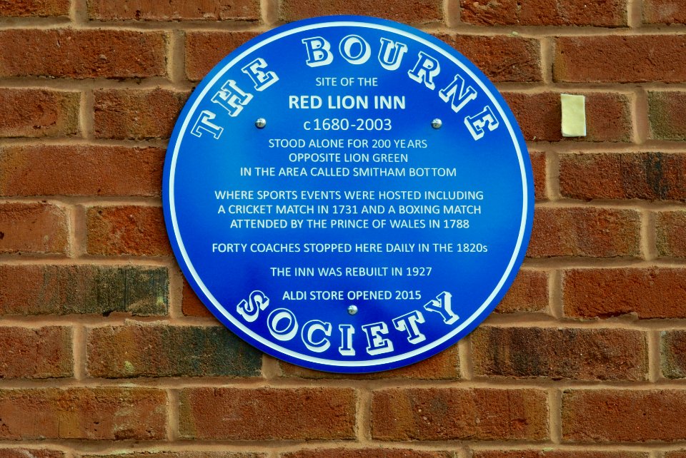 Plaque attached to Aldi store