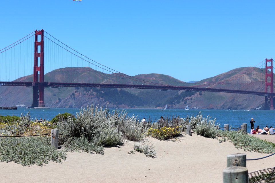 Golden Gate Bridge from Crissy Field Beach