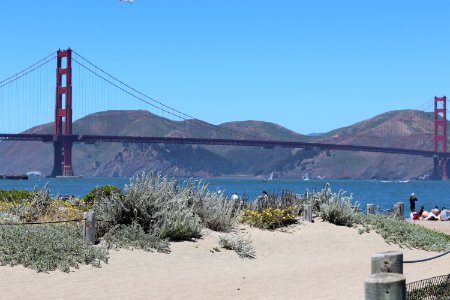 Golden Gate Bridge from Crissy Field Beach