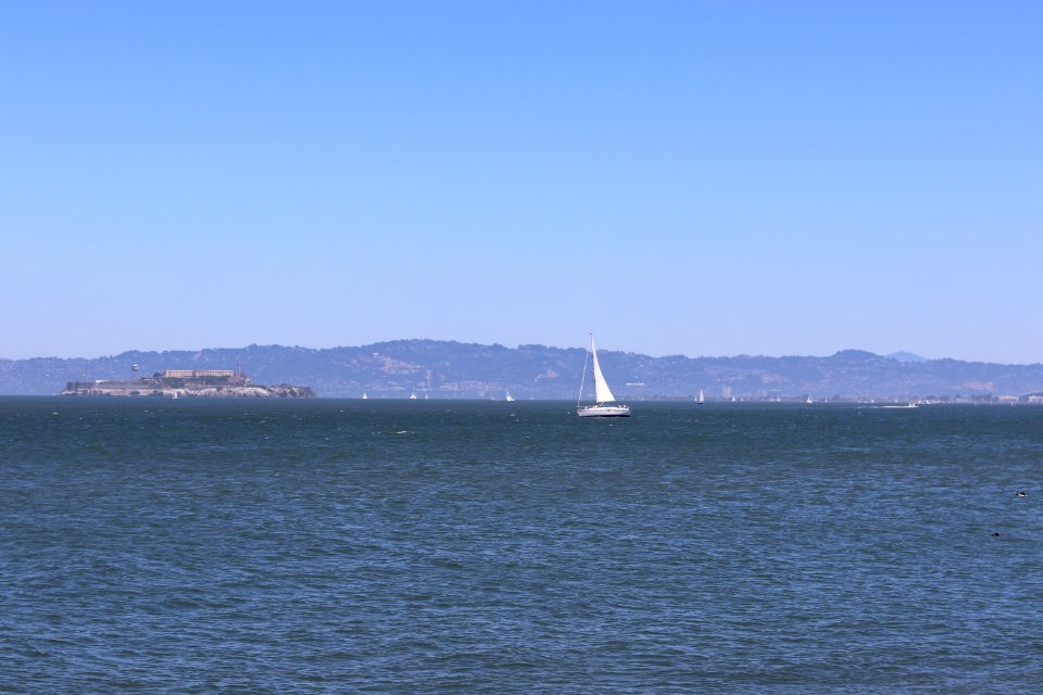 Alcatraz from Crissy Field Beach