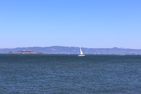 Alcatraz from Crissy Field Beach photo