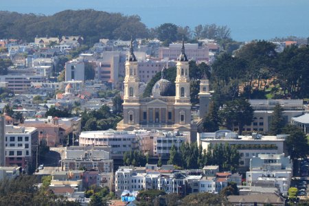 Saints Peter and Paul Church San Francisco from Twin Peaks photo