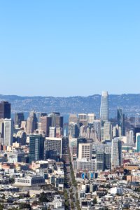 Salesforce Tower, Market Street and the Ferry Building from Twin Peaks photo