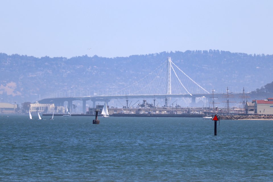 The Campanile from the Golden Gate Bridge's beach