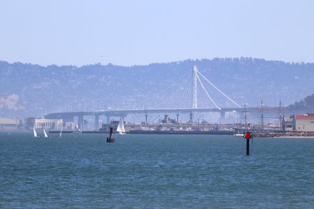 The Campanile from the Golden Gate Bridge's beach photo