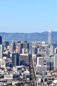 Salesforce Tower, Market Street and the Ferry Building from Twin Peaks photo