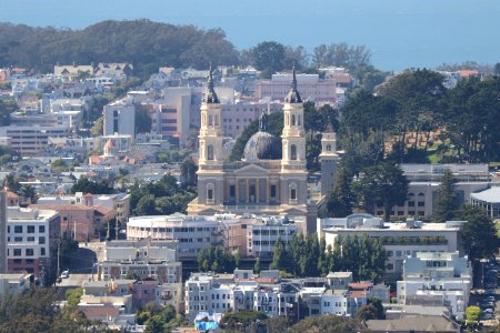 Saints Peter and Paul Church San Francisco from Twin Peaks photo