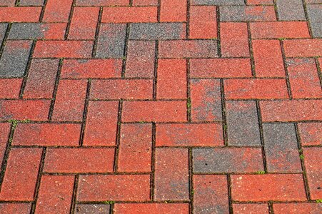 Paving slabs pattern red photo