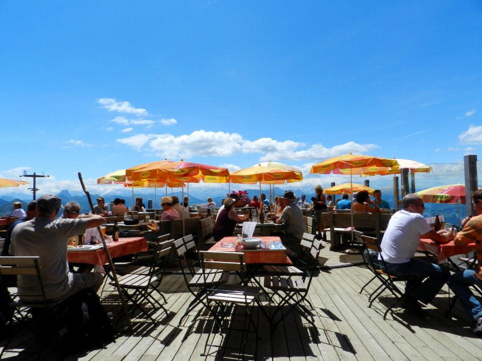 Austria restaurant umbrellas