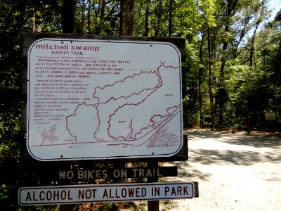 Hubert By-pass park swamp trail sign Kristie Gianopulos