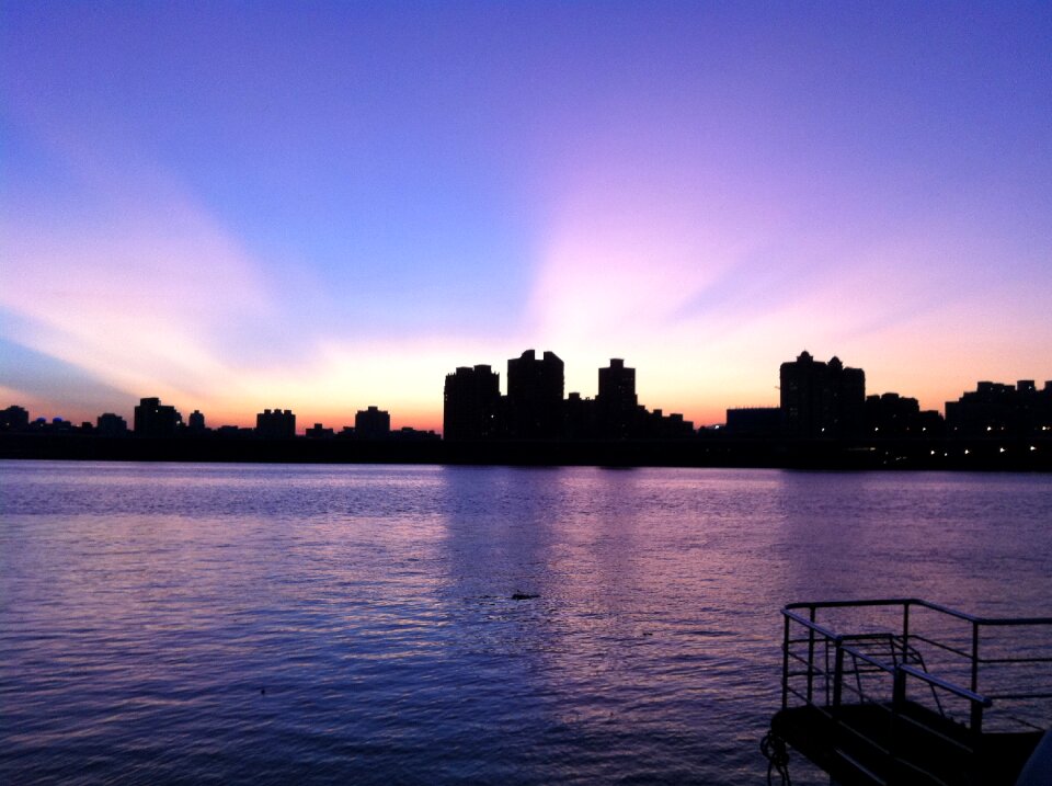 Sunset taipei river