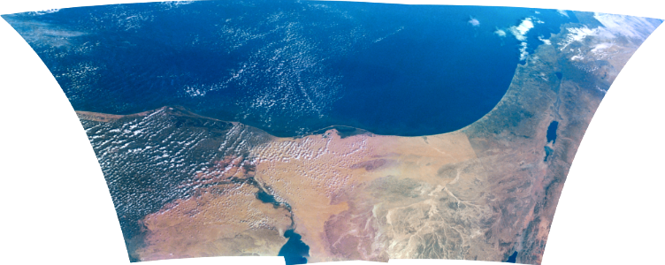 Panorama of Earth recovered from the debris of Space Shuttle Columbia