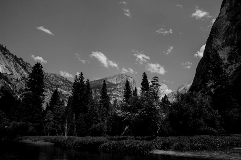 Yosimite toards Quarter Dome Black and White