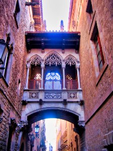 Pont neogòtic, Barri Gòtic, Barcelona photo