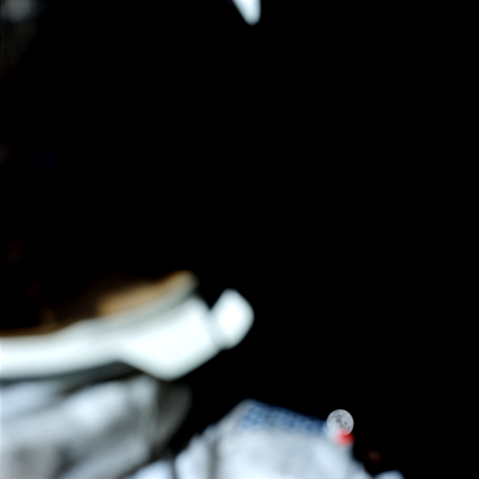 Apollo 17 Astronaut Ron Evans Deep Space EVA Moon View