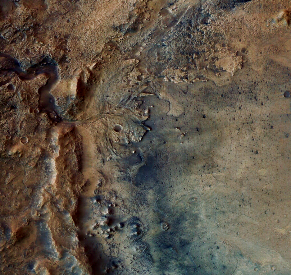 Today, NASA Perseverance Rover will make a bold attempt to land at the foot of this ancient river delta on Mars - Good Luck!