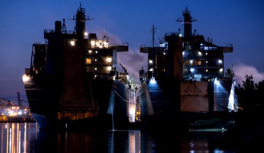 Cape Intrepid and Cape Island ships viewed from Jack Hyde Park in Tacoma