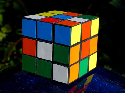 Play cube puzzle photo