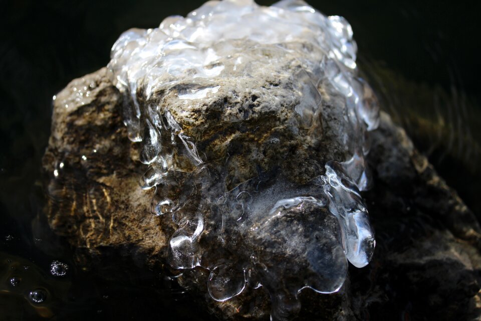 Stone frozen cold