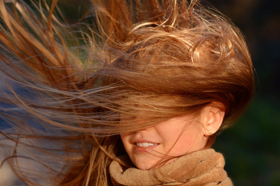Girl hair hair flying