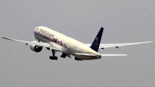 Saudia Waton Majid Livery Boeing 777-368ER HZ-AK28 photo