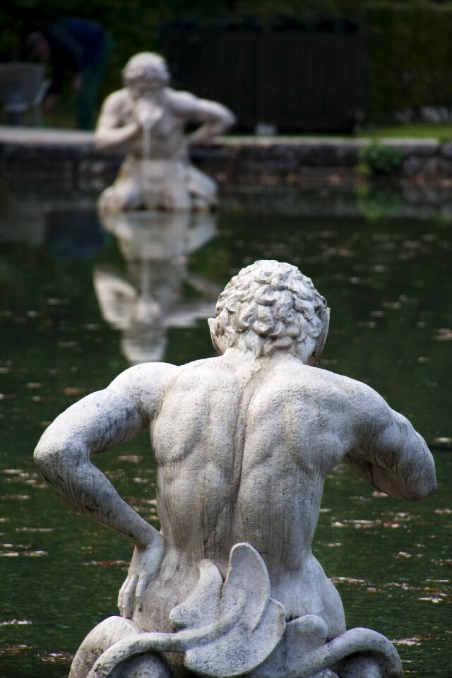 Schloss hellbrunn stone figure austria