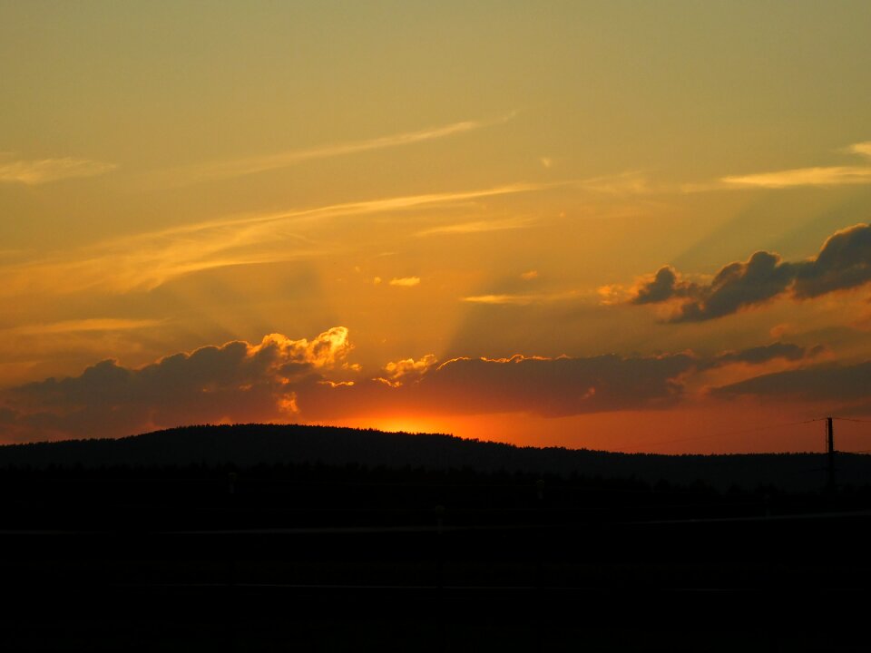 Clouds abendstimmung orange