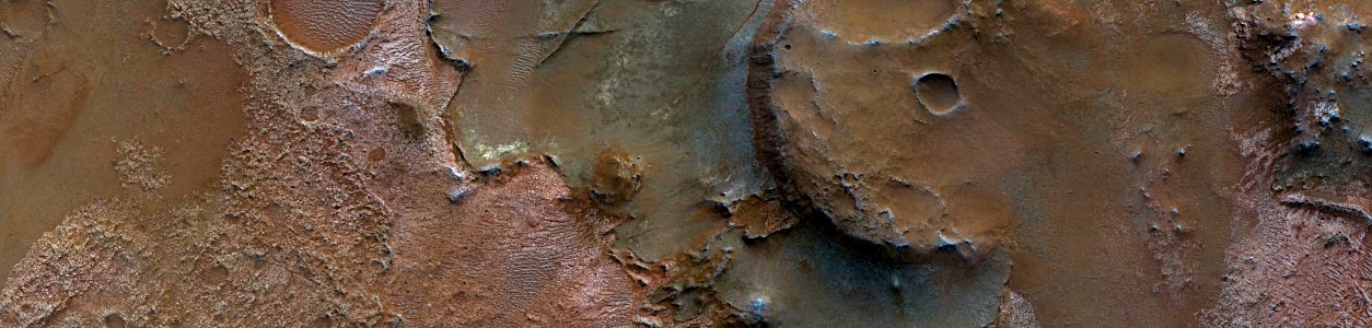 Mars - Degraded Crater in Nili Fossae Region photo