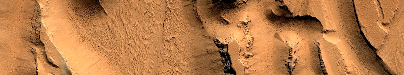 Mars - Channels in Olympica Fossae photo