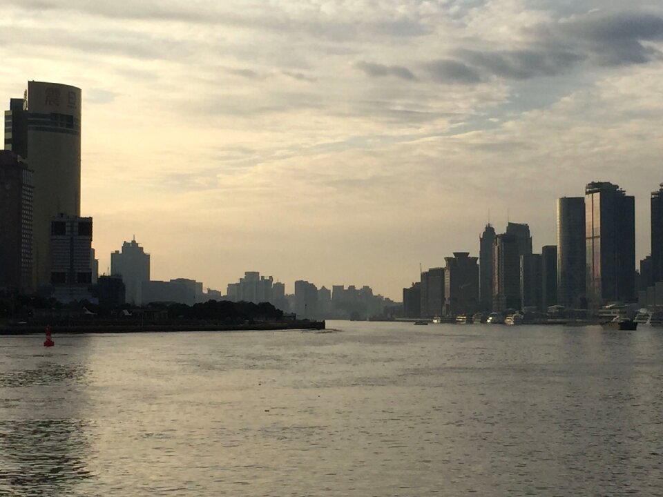 Shanghai huangpu river morning