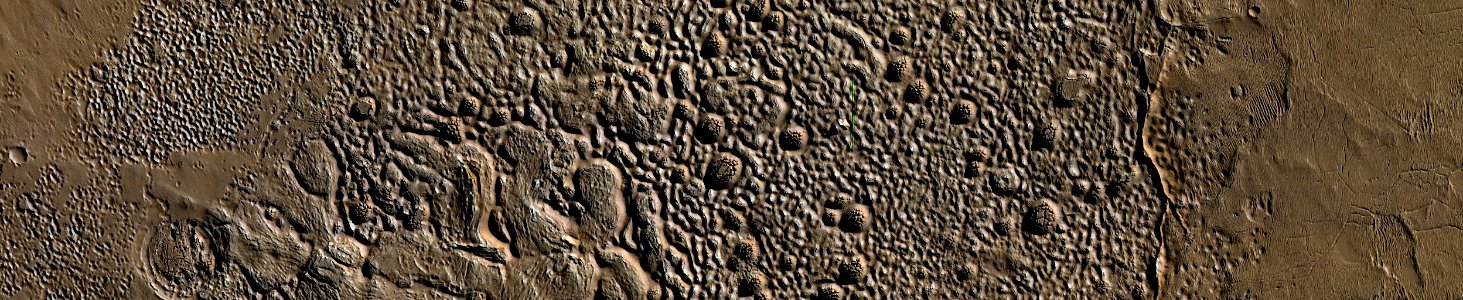 Mars - Dark Butte Capping Material in Mid-Latitude Crater Floor photo