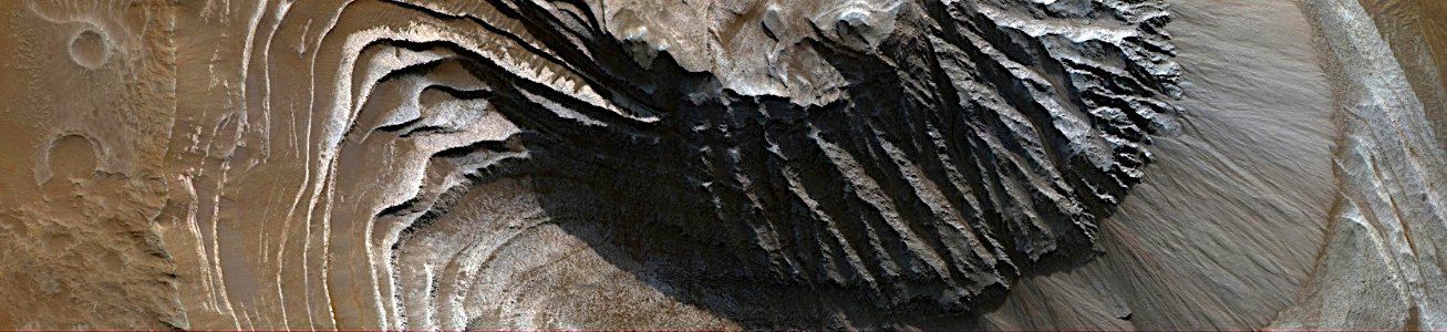 Mars - Light-Toned Layered Bedrock Exposed in Valles Marineris photo