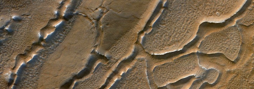 Mars - Cracks and Ribbed Terrain in Deuteronilus Mensae photo