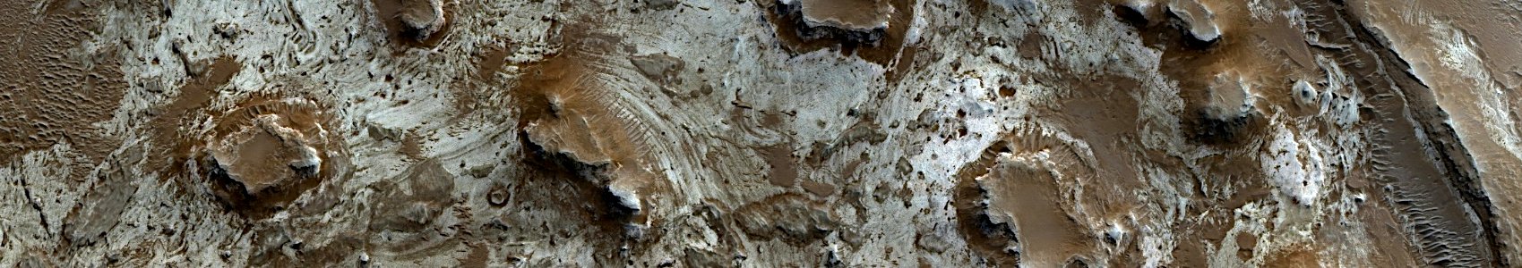 Mars - Layering in Exhumed Crater at Meridiani Planum photo