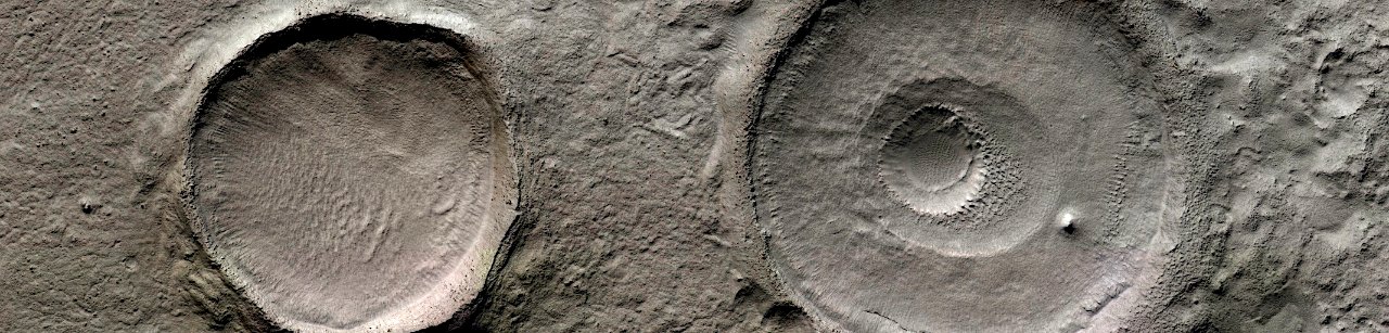 Mars - Crater with Surrounding Depression