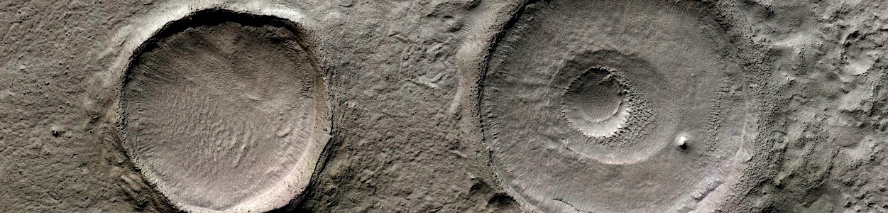 Mars - Crater with Surrounding Depression