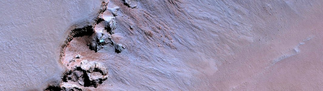 Mars - Gullied Troughs in Asimov Crater photo