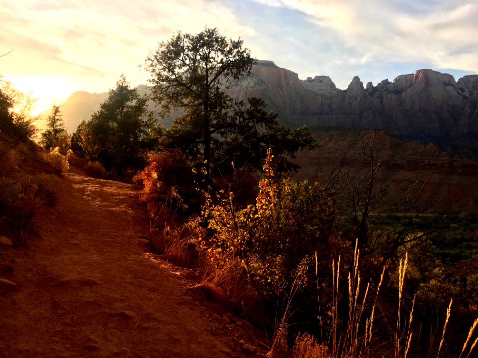 Watchman Trail in the evening