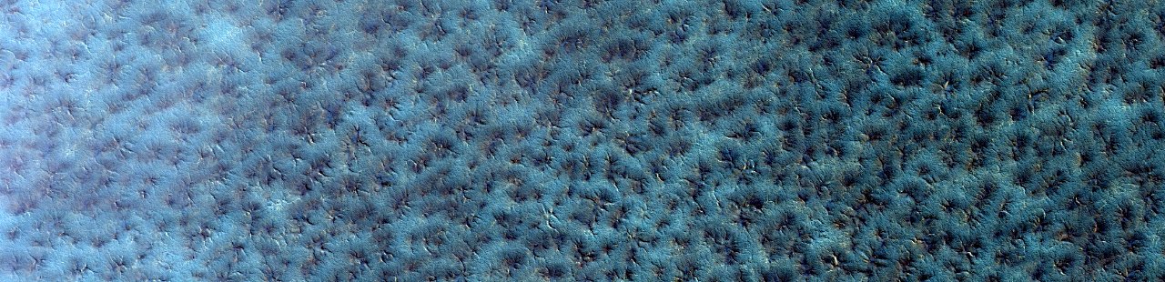 Mars - Spiders on South Polar Layered Deposits