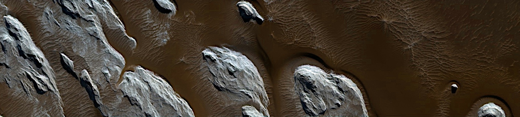 Mars - White Rock Is an Intriguing Feature