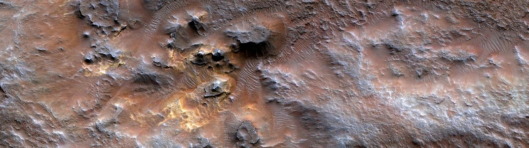 Mars - Alunite-Kaolinite-Rich Terrain in Cross Crater photo